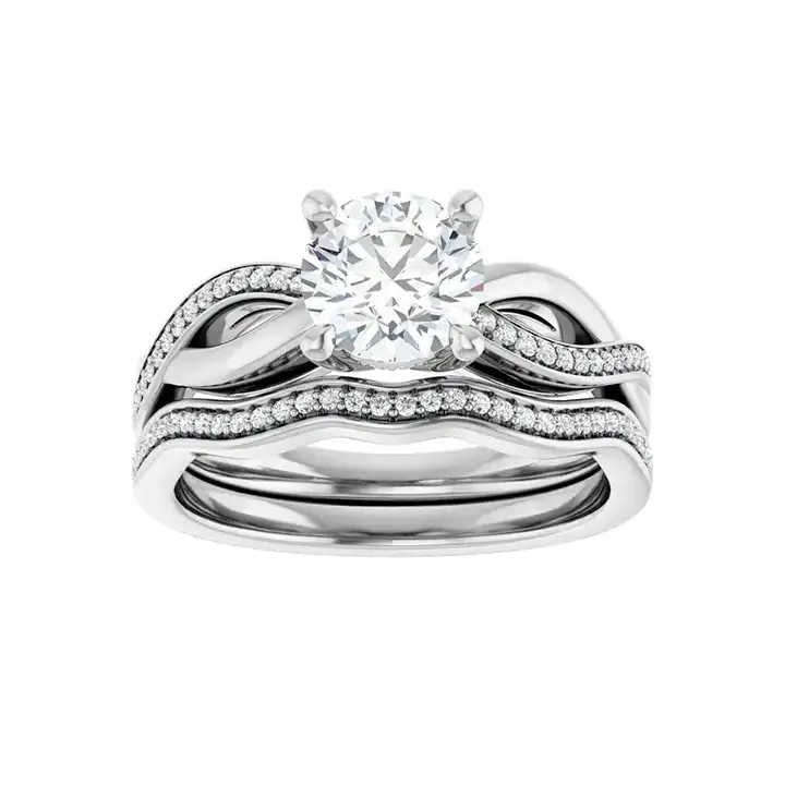 TALA Platinum Round Lab Grown Diamond Engagement Ring - Image 8