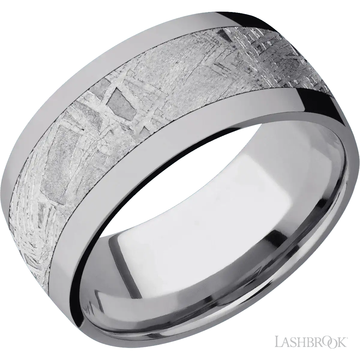Tantalum with Polish Finish and Meteorite Inlay - 10MM