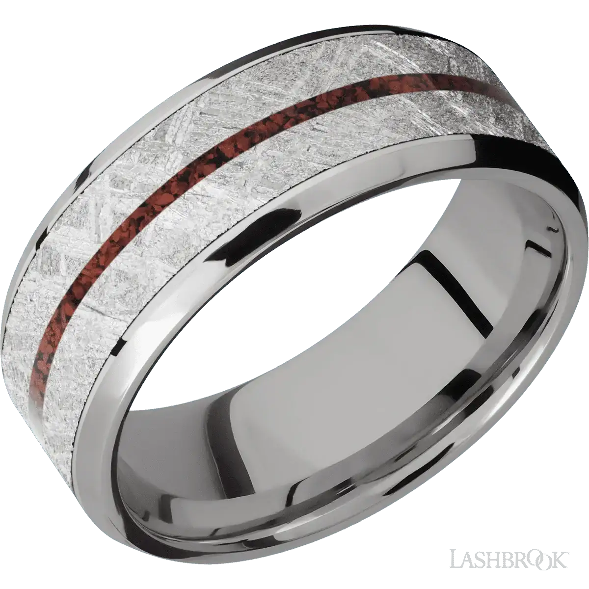 Titanium with Polish , Polish Finish - 8MM