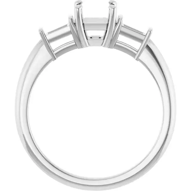 VIVIAN Lab Grown Diamond Engagement Ring Setting for Asscher Stones - Image 2