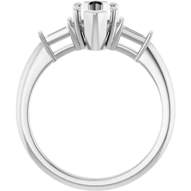 VIVIAN Lab Grown Diamond Engagement Ring Setting for Marquise Stones - Image 2