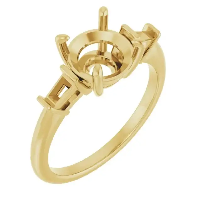 VIVIAN Lab Grown Diamond Engagement Ring Setting for Round Stones - Image 4