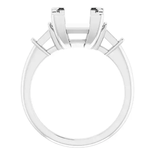 VIVIAN Lab Grown Diamond Engagement Ring Setting for Square Stones - Image 2