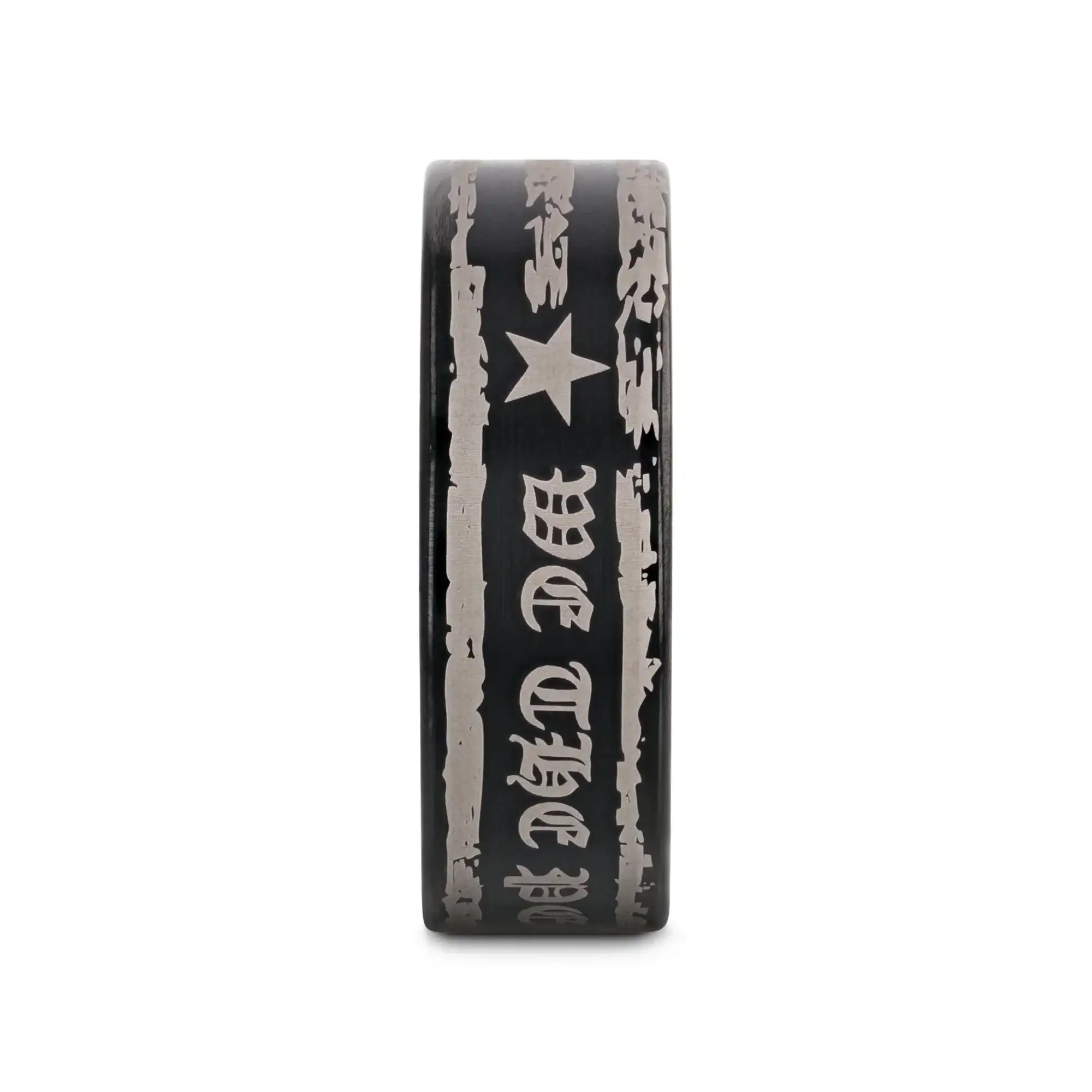 "We The People" Engraved Flat Black Tungsten Band - Image 2