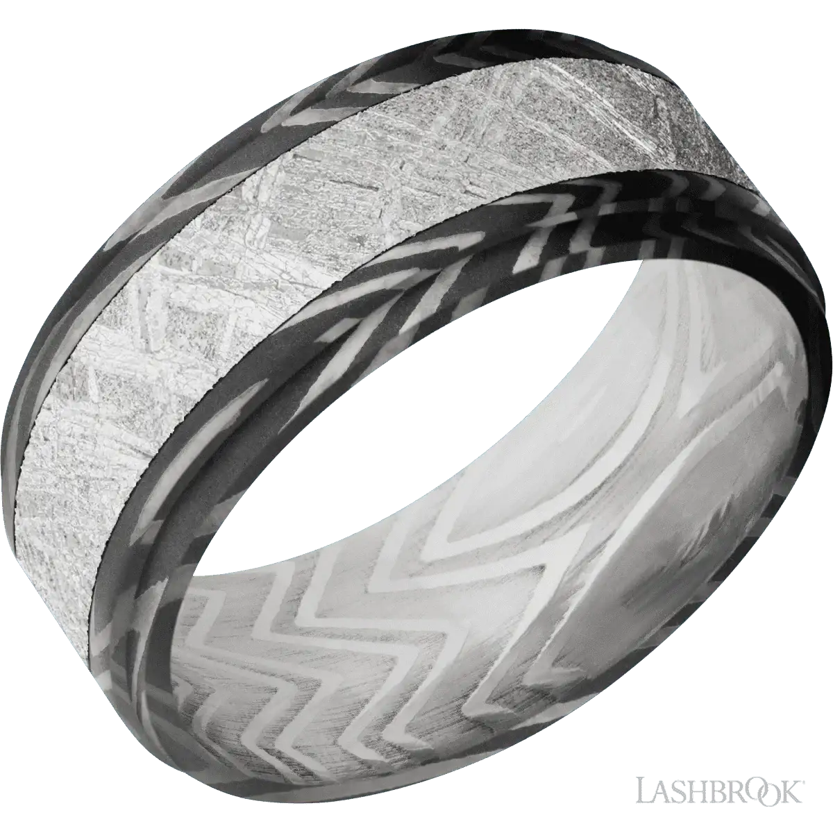 Zebra with Acid Finish and Meteorite Inlay - 9MM